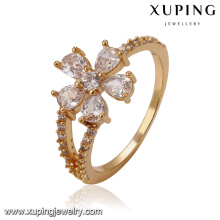 14304 forma de anillo de oro diseño de anillo de oro 18k anillo de zircon de joyería de moda de color para niñas
